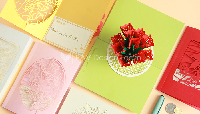 Pop Up Flowers Card - Gift That Brings Wonderful Things